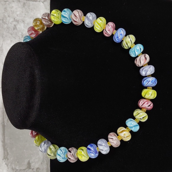 artisan crafted Jewelry - Artisan Crafted Lampwork Glass Bead Necklace